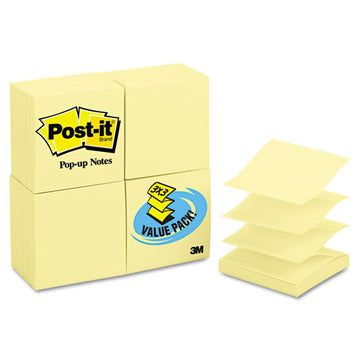 Post-it® Pop-up Notes Original Canary Yellow Pop-up Refill Cabinet Pack, 3 X 3, 90-sheet, 18-pack freeshipping - TVN Wholesale